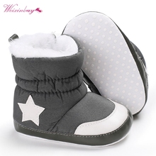 Newborn Baby Boots Boy Girl Kids Winter Shoes Crib Infant Toddler Five Star Pattern Snowfield Snow Boots Winter Booties 2024 - buy cheap