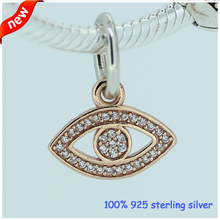 Fits Silver Charm Bracelet Authentic 925 Sterling Silver Jewelry Eye Rose Gold Color Dangle Charms Beads Women DIY Jewelry 2024 - buy cheap