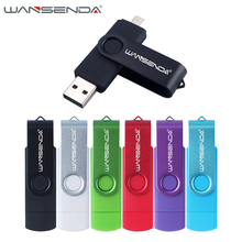 WANSENDA 2 in 1 USB OTG Flash Drive 128GB Stick for Android Mobile Tablet PC Disk 64GB 32GB 16GB 8GB 4GB Memory Sticks With Logo 2024 - buy cheap