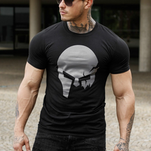 100% хлопок короткий рукав мужская 3D футболка мужская футболка Мужская Фитнес компрессионная рубашка Каратель ММА 2024 - купить недорого