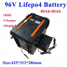 ABS case 32S 96V 40Ah 50Ah 60Ah LiFepo4 lithium battery pack with BMS for 9000w Forklift solar energy inverter+ 5A charger 2024 - buy cheap