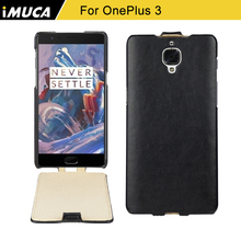 Para Um Mais 3 T Caso de Couro Da Aleta de Luxo Caso Tampa Traseira Para OnePlus 3 T Casos de Telefone iMUCA Case Para OnePlus 3 T A3000 Originais 2024 - compre barato