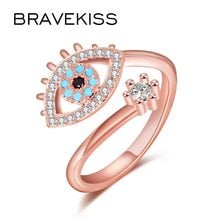BRAVEKISS Trendy Wedding Rings for Women Vintage Rose gold Eye Ring Open Adjustable Fashion Jewelry Wholesale Lots Bulk BUR0499 2024 - buy cheap