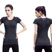 Sexy Women Quick Dry Sport Yoga Shirt Short Sleeve Yoga Top Running T-Shirts For Gym Running Fitness Clothes Slim Shirts 2024 - buy cheap