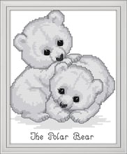 O pequeno urso polar kit de pontos cruzados, bordado bordado em tela bordado artesanal 2024 - compre barato