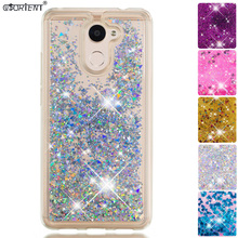 Bling Case For Huawei Y7 2017 Y7 Prime Glitter Dynamic Liquid Quicksand Fitted Phone Cover TRT-L21 TRT-L01 TRT-LX1 Back Funda 2024 - buy cheap