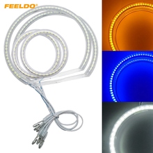 FEELDO-set de 4 anillos de Halo LED para coche, lámpara de cabeza DRL de Ojos de Ángel para Hyundai Getz (02-05) 2024 - compra barato