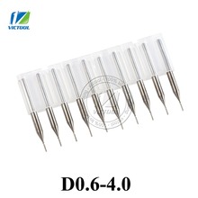 Free Shipping 10pcs 0.6mm PCB End Mills Carbide Tools CNC Cutting Bits Millinging Cutters Tools for Engraving Mill Machine 2024 - buy cheap