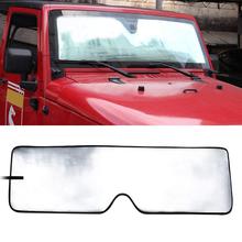 Parasol de parabrisas delantero para Jeep Wrangler JK, protección térmica para el sol, ajuste personalizado, estera de visera, 2007-2017 2024 - compra barato