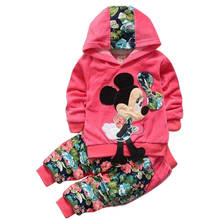 Baby Girl Clothing Sets Kids Children 2020 spring velvet clothing set Cartoon Minnie baby girls sport suit Hoodies + Pants 2024 - buy cheap