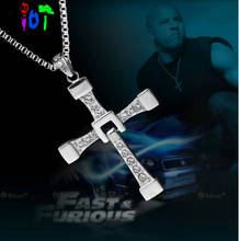 Film The fast and the furious toretto's accessories Crystal Jesus Cross Pendant Necklace Link Chain alloy big choker Necklaces 2024 - buy cheap