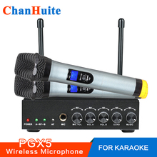 Excelvan-micrófono inalámbrico PGX5, Mini, portátil, Dual, con Bluetooth, para PC, altavoz, KTV al aire libre 2024 - compra barato