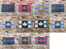 La delgada línea azul Canadá rojo arce bandera 3D parche de PVC 2024 - compra barato