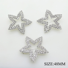 5pcs/set 48mm Silver Star Rhinestone Buckles Jewelry Fitting Crystal Buckle for Dresses Women Belt&Shoes Wedding Card Decor 2024 - buy cheap