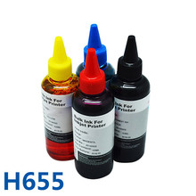 Tinta de impressão em massa para impressora hp655, 4 cores vivas, para hp deskjet ink vantagem 3525 4615 4625 5525 6525 ciss 2024 - compre barato