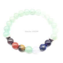 SN1340 High Quality Green Aventurine Bracelet Women`s Design 7 Chakra Yoga Bracelet Meditative Yogi Balance Bracelet 2024 - buy cheap
