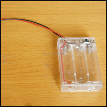 Suporte de bateria transparente 3 células aa caixa com cabo leads interruptor envio dhl 2024 - compre barato