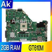 AK X55VD материнская плата для ноутбука For Asus X55VD X55V X55 тест оригинальная материнская плата REV2.1/REV2.2 GT610M 2 Гб RAM 2024 - купить недорого