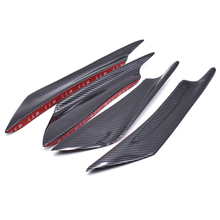 4pcs/set Carbon Look Car Front Bumper Lip Diffuser Splitter Fins Body Spoiler Canards Valence Chin 2024 - buy cheap