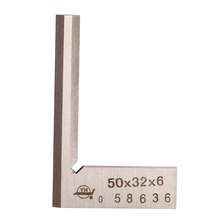 Ángulo cuadrado en forma de cuchillo, 50x32x6mm, regla angular de 90 grados, grado 0, hoja de acero inoxidable, herramienta de medición 2024 - compra barato