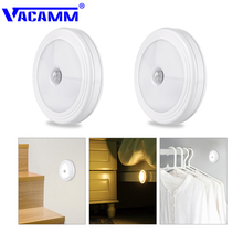 Vacamm Wall Lamp LED PIR Motion Sensor Auto On/Off Battery Operated Lamp For  Indoor Corridor Aisle Stairs Warm White/White 2024 - buy cheap
