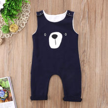 Cute baby unisex bodysuit little bear sleeveless jumpsuit smarter kids wear clothes casual outfit clothes 0-24m 2024 - buy cheap