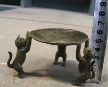 Three kitty old china bronze light Marvellous statue 2024 - buy cheap