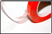 20mm*25M 1 Roll Strong Acrylic Adhesive PET Red Film Clear Double Sided Tape No Trace 2024 - buy cheap