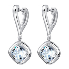 925 Sterling Silver Noble Elegant Earrings  Fashion Drop Long Section Earrings Cubic Zirconia jewelry Female 2024 - buy cheap