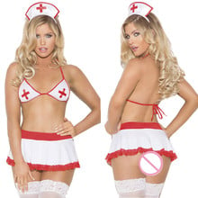 Nurse Costumes Cosplay Temptation Porn Lingerie Sexy Hot Erotic Women Underwear Teddy Lingerie Babydoll Lenceria Sexy Uniform 2024 - buy cheap