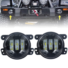 2 pcs 4" Round LED Fog Lights Headlights 30W Front Bumper LED Fog Light Assembly For jeep Wrangler CJ TJ JK 07-15 2024 - buy cheap