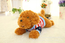 cute prone teddy dog plush toy flag dress boy dog,birthday gift w5434 2024 - buy cheap