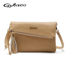 Gykaeo Tassel Women Messenger Bags Vintage Leather Designer Handbags High Quality Female Shoulder Bag Women CrossBody Bags Lady 2024 - buy cheap