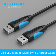 Vention высокоскоростной USB 2,0 кабель для передачи данных 0,5 м 1 м 1,5 м 2 м штекер-штекер USB кабель Компьютерный соединительный кабель 2024 - купить недорого