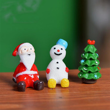 Kawaii Sant Claus Estatueta Em Miniatura de Árvore Bonsai ornamento Do Boneco de neve de Natal decoração da casa de fadas jardim DIY ofício da resina figuras 2024 - compre barato