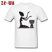 Unique Mens T-shirt African Women Silhouette Short Sleeve Tops Men T Shirt Thanksgiving Day O Neck Cotton Camisa Oversized 2024 - buy cheap