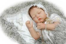 Silicone reborn bonecas dormindo bebês realista realista boneca do bebê brinquedos para meninas 22 "bonito doce sonhar brinquedos bonecas 2024 - compre barato