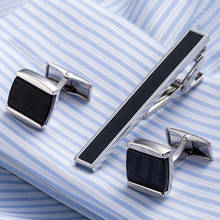 Drop Shipping Brass Necktie Set Tie Bar Cufflinks Tie Clip High Quality Cuff Links Tie Pin Men Jewelry gift 23 2024 - buy cheap