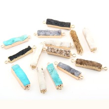 Wholesale 4 Color Crystal Natural Stone Pendant  DIY for Necklace or Jewelry Making 2024 - buy cheap