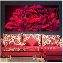 Printed Fabric Factory Shop Cross Stitch Kit Grand Triple Wealthy Red Peony Flower Free Shipping 2024 - buy cheap