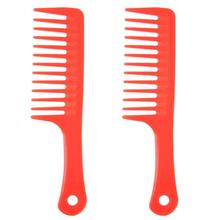 2pcs Width Tooth Combs  Hairdressing Haircut Comb Plastic Wide Tooth Hair Combs Hairstyle Women Lady Styling Tools 2024 - buy cheap