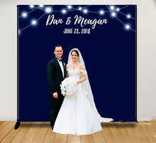 Fase e repetição personalizada fundo de parede luz azul marinha computador de alta qualidade impressão fundo de foto de casamento 2024 - compre barato