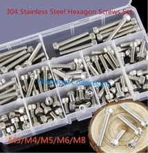 M3/M4/M5/M6/M8 304 Stainless Steel Hexagon Socket Head Cap Screws Bicycle Hex Bolts Assortment Kit Hardware Accessories 2024 - buy cheap