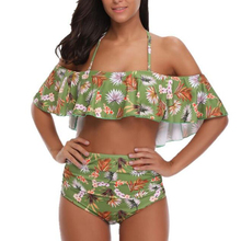 Women's Sexy Print Floral Scalloped bathing suit Beachwear Two-Piece Suits Sets Biquini Swimsuits Tankini Bikini swimwear 2018 2024 - buy cheap