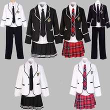 Uniformes escolares de manga larga para estudiantes, uniformes JK de Japón y Corea del Sur, traje de escuela secundaria para niños y niñas 2024 - compra barato