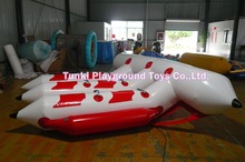 Inflatable water games cool water toys flyfish boat banana boat Plato PVC tarpaulin free express shipping+ free pump(CE/UL) 2024 - buy cheap