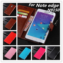 Azns Wallet Phone case for Samsung galaxy note edge N9150 case Flip leather cover stand Card Holder money slots capa fundas 2024 - buy cheap