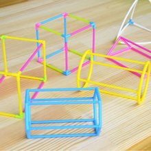 Juego de construcción con forma geométrica 3D para niños, con caja para ayuda para enseñanza de matemáticas 2024 - compra barato