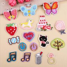 New arrival 10 pcs candy musical notes Embroidered patch iron on Jeans coat tshirt bag shoe hat decor repair Motif accessory diy 2024 - buy cheap