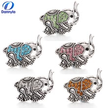 Cute Elephant Snap Charms Jewelry Crystal Rhinestones Wholesale Snap Button Jewelry For Girl LSSN522 2024 - buy cheap